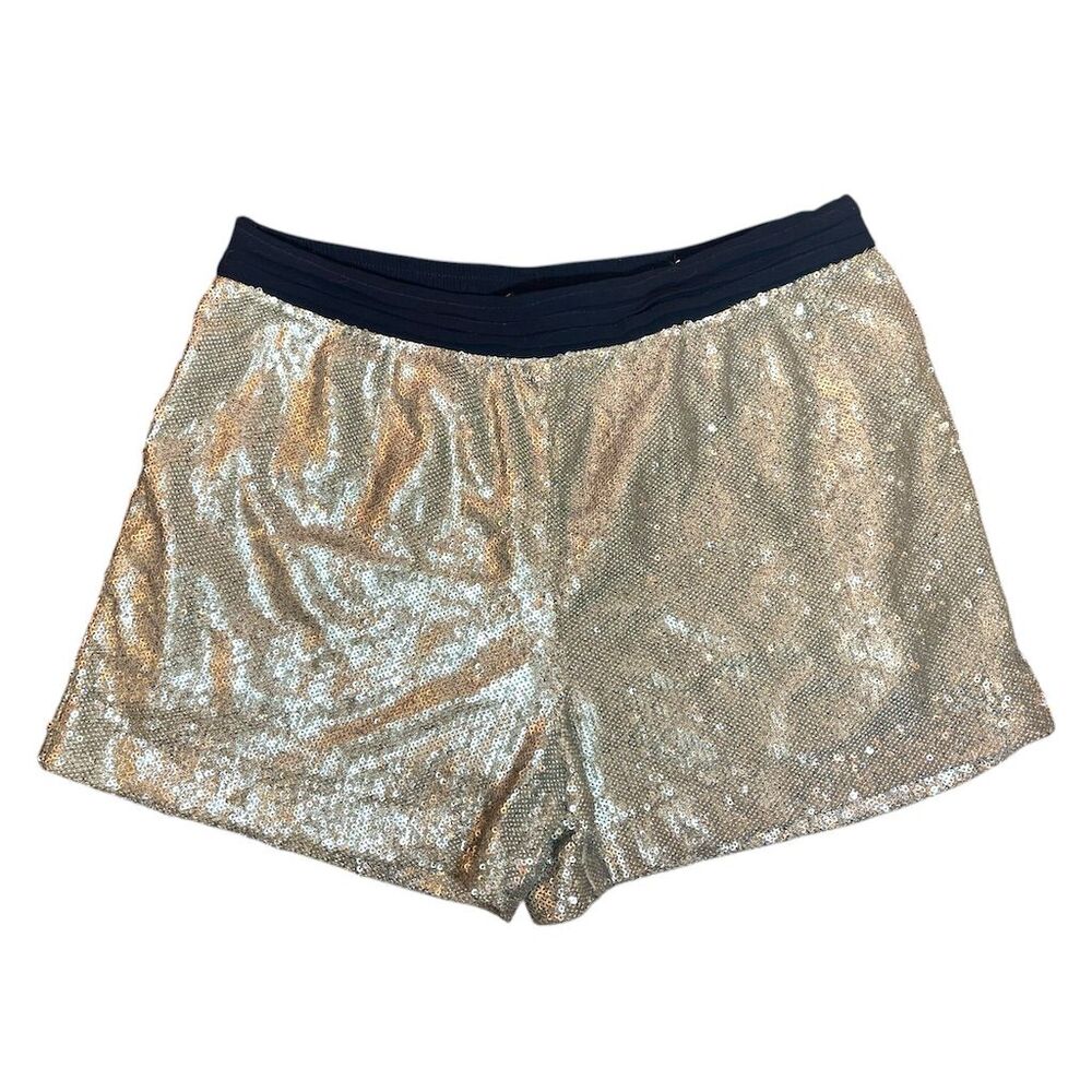 Zara Basic Women's XS Gold Sequin Mini Shorts Party Hot Pants